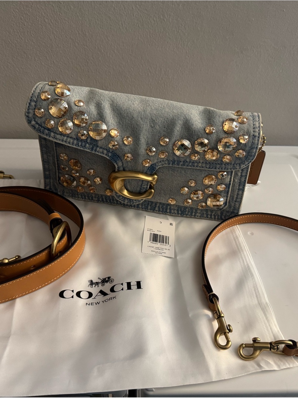 Coach Denim Tabby 26 with crystals